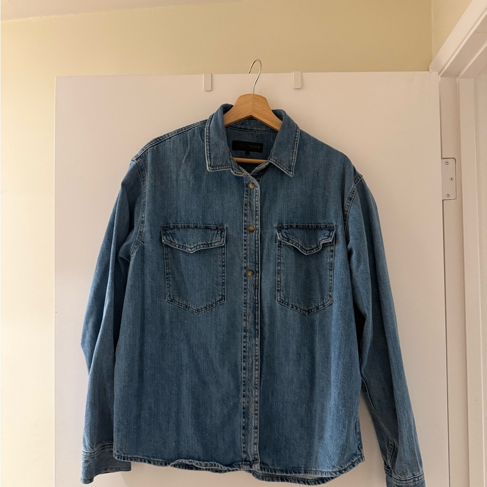 Zara Denim Button Down - image 1